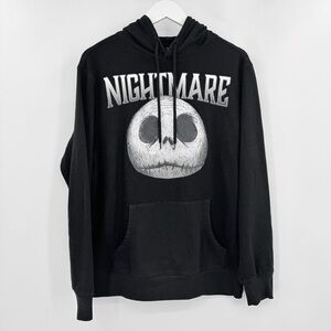 Tim Burton Jack Skeleton Black Nightmare Hoodie Nightmare Before Christmas Sz M